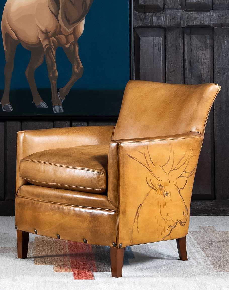 Black Elk Leather Chair