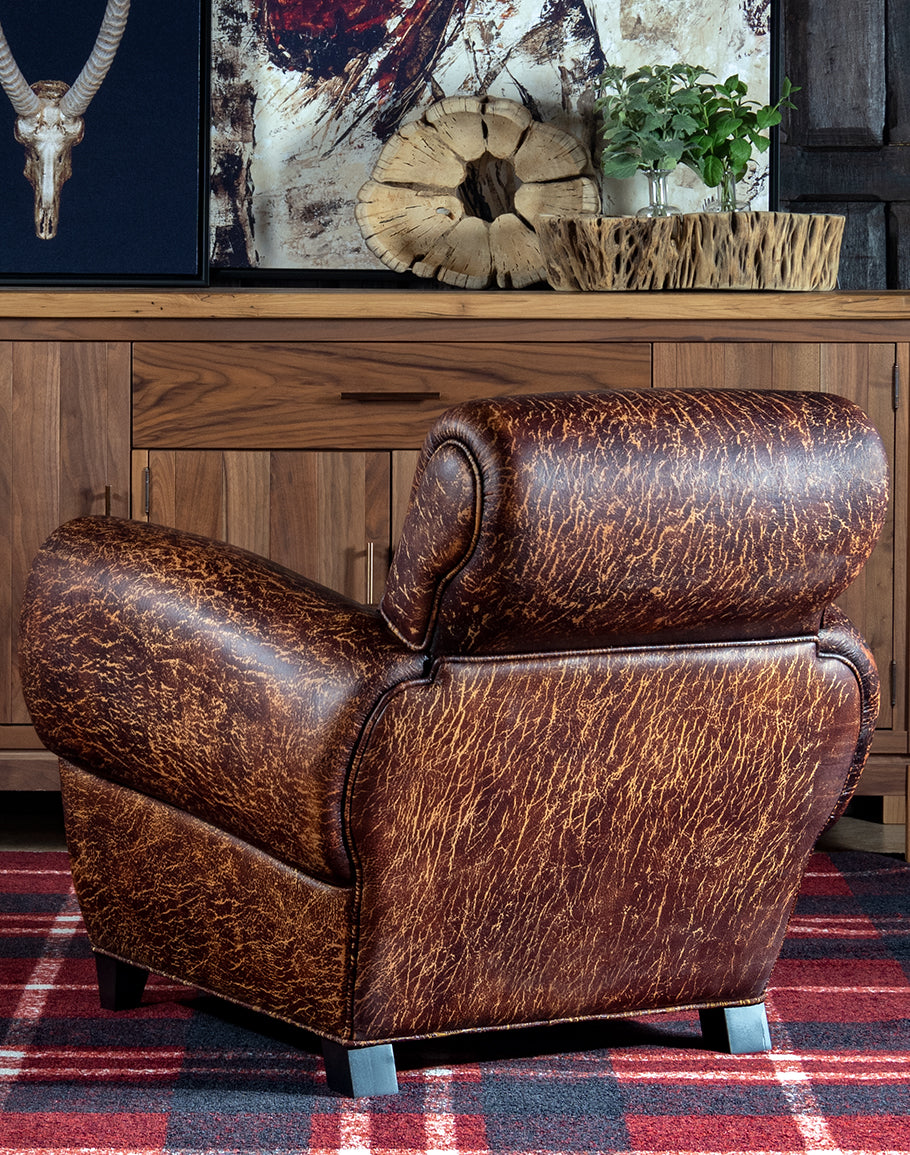 Classic Leather Cigar Chair