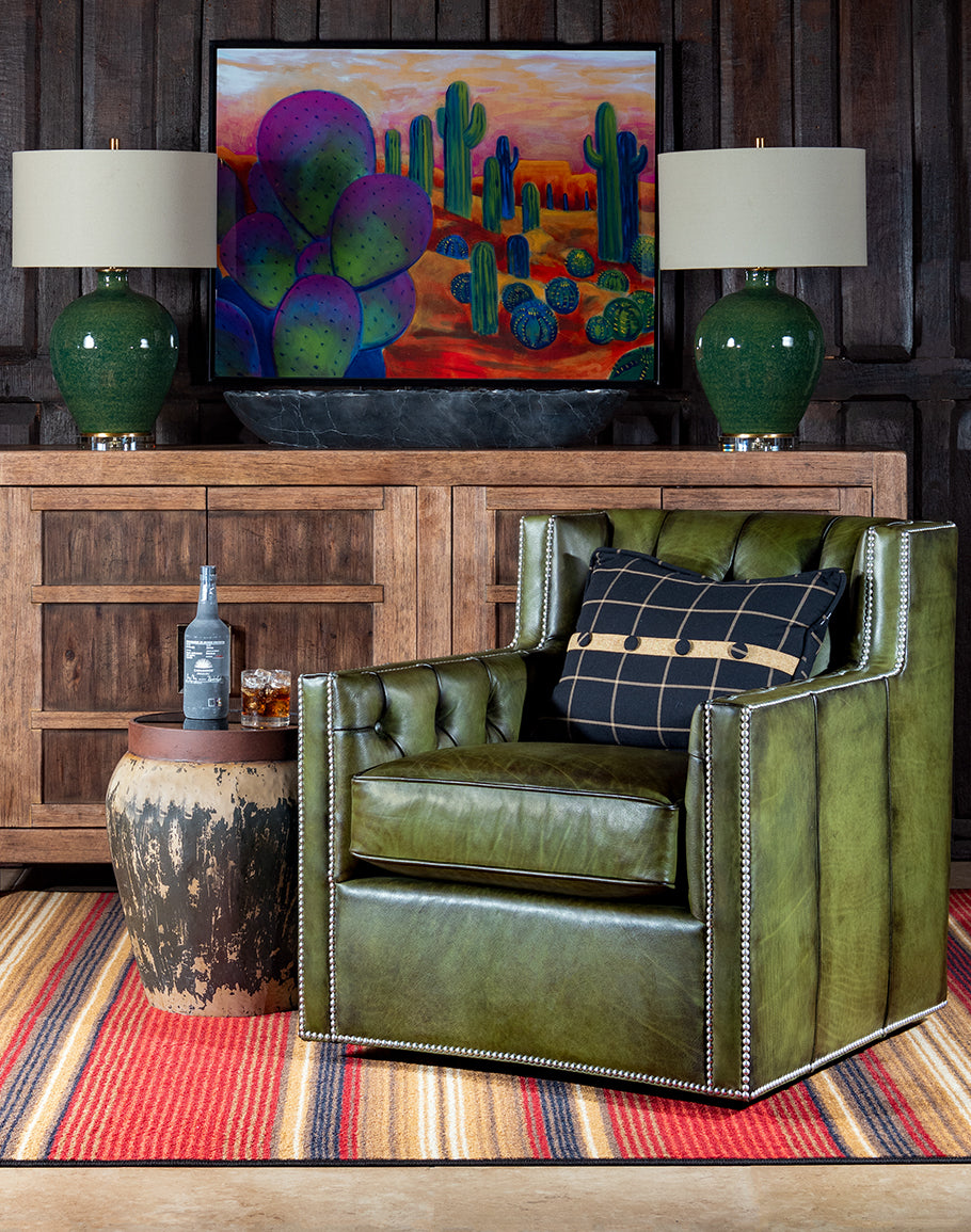 Ellis Olive Swivel Chair