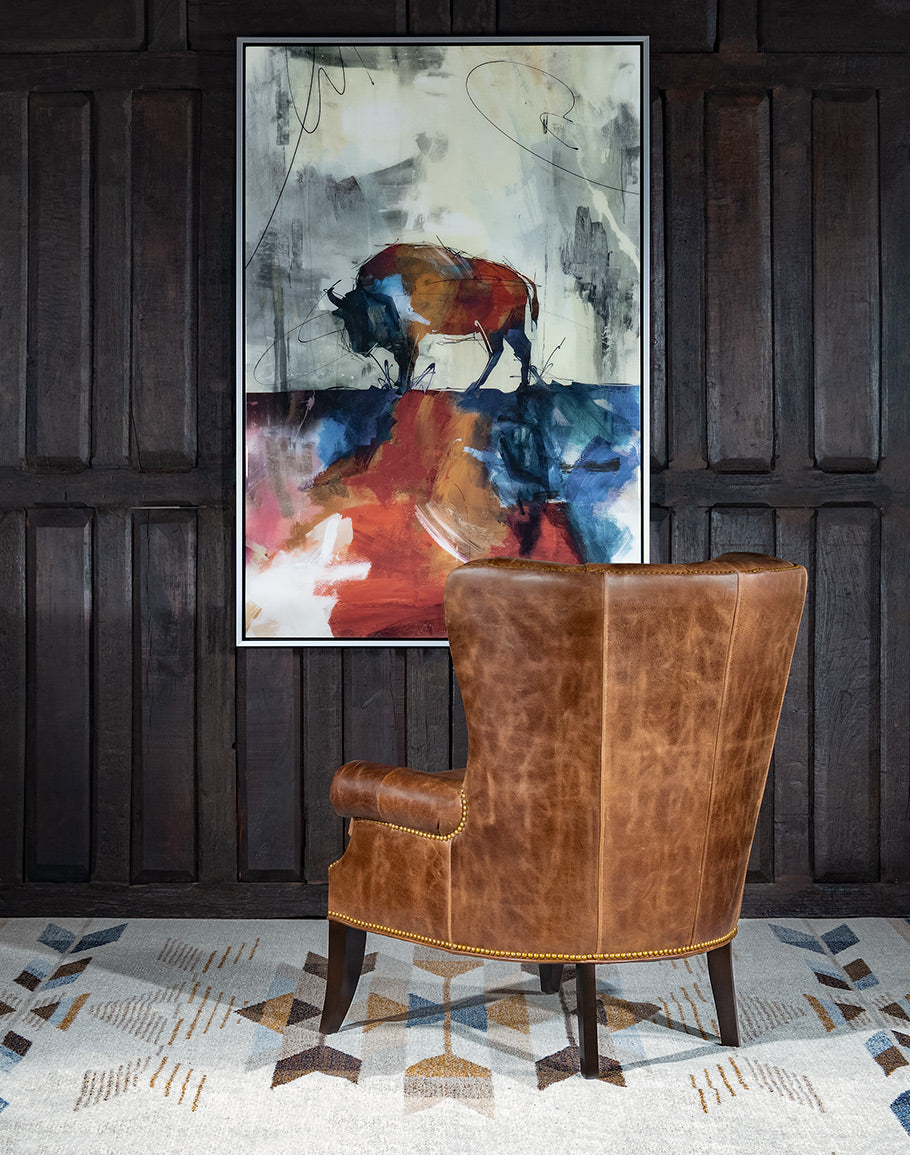 Boulder Brown Tufted Leather Chair