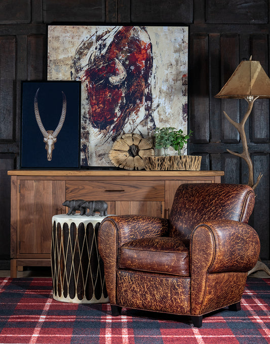 Classic Leather Cigar Chair