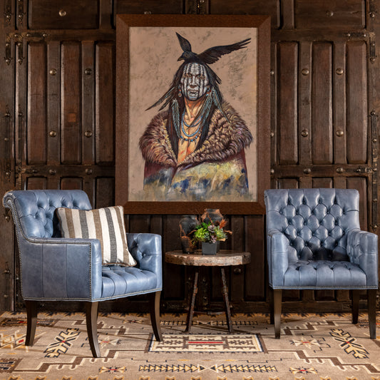 Elsa Slate Leather Chair