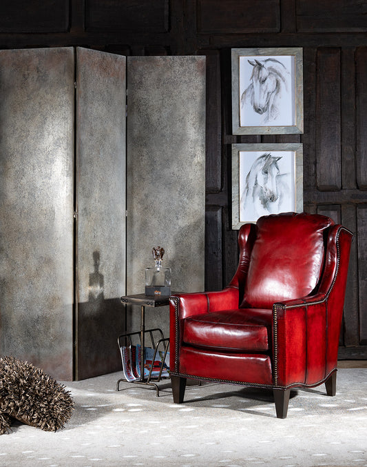 Estella Red Leather Chair