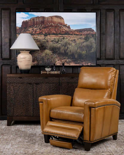 Revolver Saddle Leather Recliner