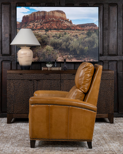 Revolver Saddle Leather Recliner