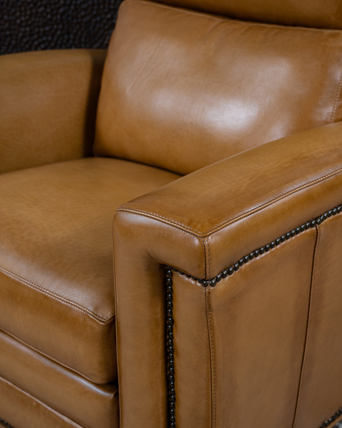 Revolver Saddle Leather Recliner