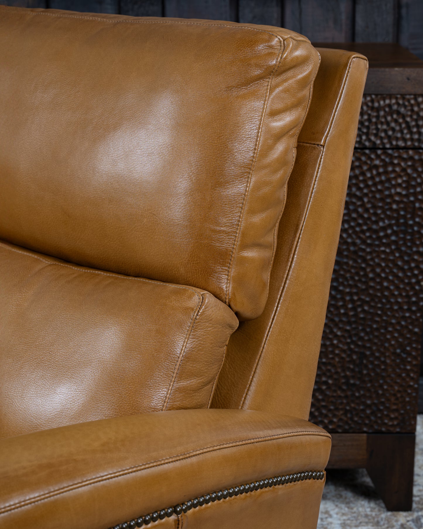 Revolver Saddle Leather Recliner
