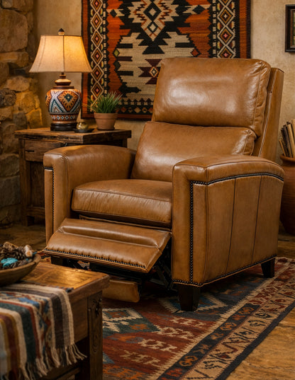 Revolver Saddle Leather Recliner
